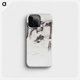Margot, Resting Arms on Back of Armchair - メアリー カサット Phone Case.