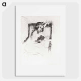 Margot, Resting Arms on Back of Armchair - メアリー カサット Poster.