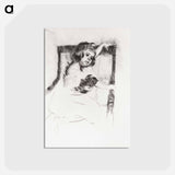アートポストカード-Margot, Resting Arms on Back of Armchair - メアリー カサット Postcard.