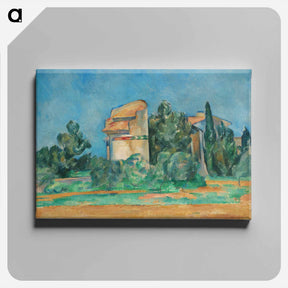 アートパネル-The Pigeon Tower at Bellevue - ポール セザンヌ Canvas.