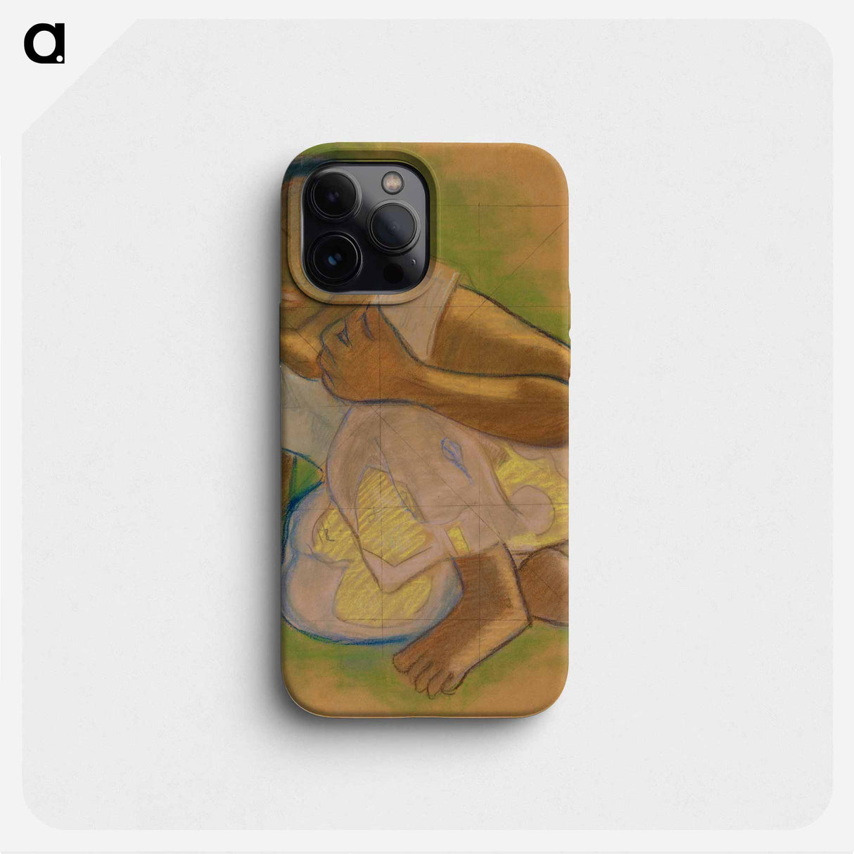 Crouching Tahitian Woman - ポール ゴーギャン Phone Case.