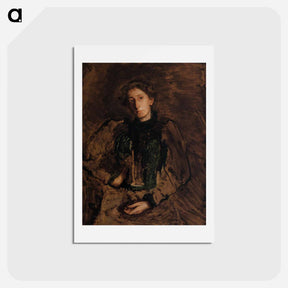 アートポストカード-Portrait of Jennie Dean Kershaw - トーマス エイキンズ Postcard.
