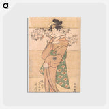 アートポストカード-Actor Segawa Tomisaburo II as the Geisha Asaka - 東洲斎 写楽 Postcard.