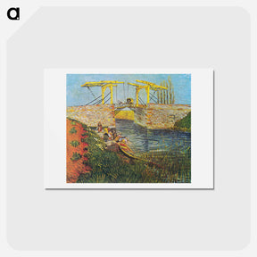 アートポストカード-The Langlois Bridge at Arles with Women Washing - フィンセント ファン ゴッホ Postcard.