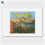 The Langlois Bridge at Arles with Women Washing - Vincent van Gogh Poster.