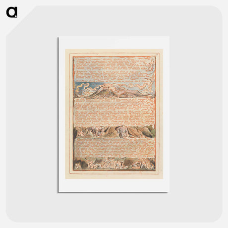 アートポストカード-Jerusalem, Plate 23 - ウィリアム ブレイク Postcard.