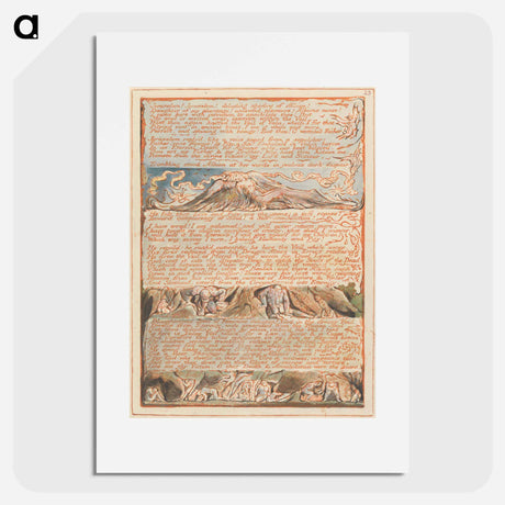 アートポスター-Jerusalem, Plate 23 - ウィリアム ブレイク Poster.