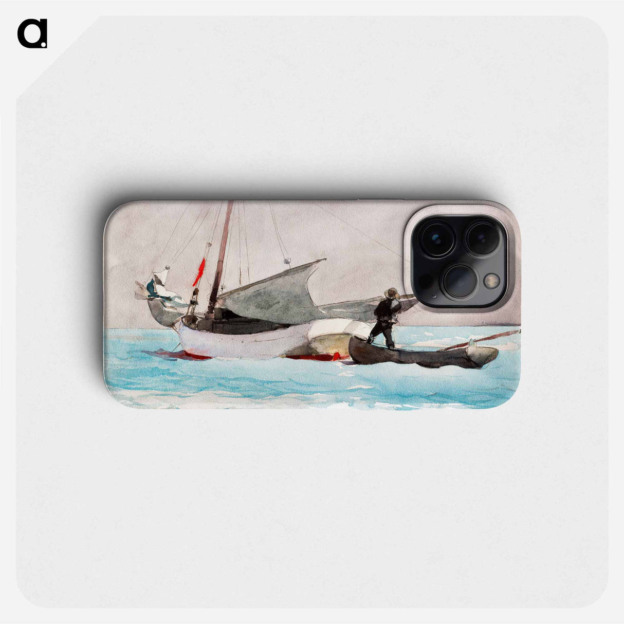 Stowing Sail - Winslow Homer Phone Case.