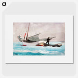 Stowing Sail - Winslow Homer Poster.