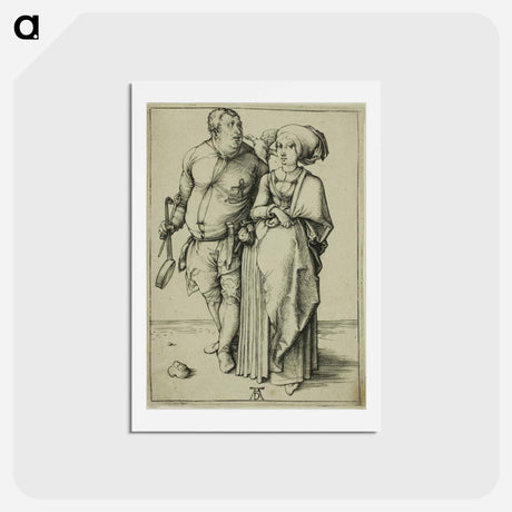 アートポストカード-The Cook and his Wife - アルブレヒト デューラー Postcard.