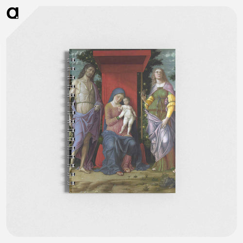 Madonna with St. Mary Magdalene and St. John the Baptist - アンドレア マンテーニャ Memo.