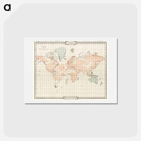 アートポストカード-The Story of Atlantis - アンティーク地図 Postcard.