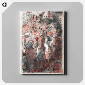 アートパネル-The Market at Gisors - カミーユ ピサロ Canvas.