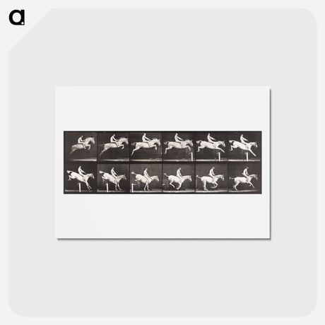 アートポストカード-Bareback Hurdle Jump
 - エドワード マイブリッジ Postcard.