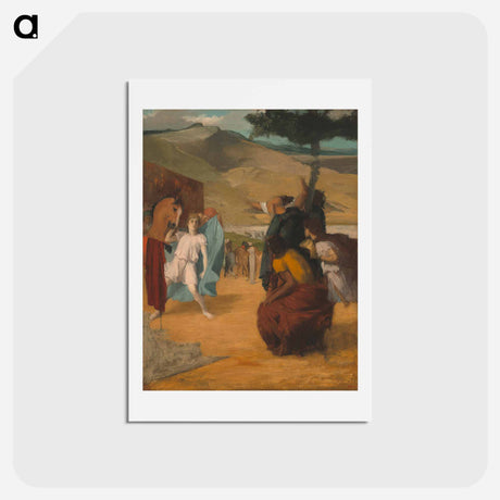 アートポストカード-Alexander and Bucephalus - エドガー ドガ Postcard.