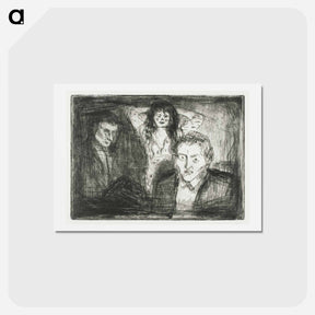 アートポストカード-Jealousy - エドヴァルド ムンク Postcard.