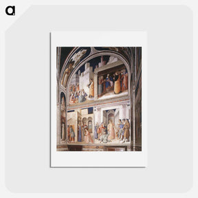 アートポストカード-Scenes from the Lives of Sts. Lawrence and Stephen - フラ アンジェリコ Postcard.