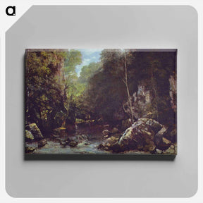 アートパネル-Landscape near Puits Noir, near Ornans - ギュスターヴ クールベ Canvas.