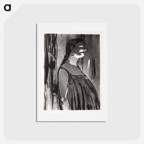 アートポストカード-Le Café-concert: Mme. Abdala - アンリ ド トゥールーズ ロートレック Postcard.
