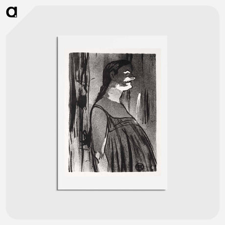 アートポストカード-Le Café-concert: Mme. Abdala - アンリ ド トゥールーズ ロートレック Postcard.