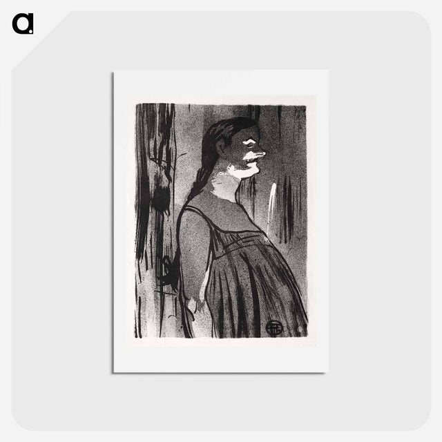 アートポストカード-Le Café-concert: Mme. Abdala - アンリ ド トゥールーズ ロートレック Postcard.