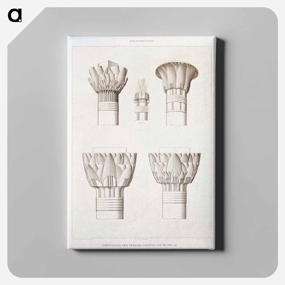 アートパネル-Capitals of Edfu and Philae
 - エジプト美術史 Canvas.