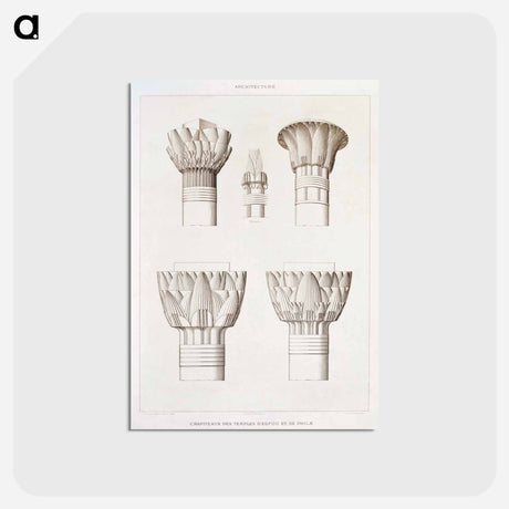 アートポストカード-Capitals of Edfu and Philae
 - エジプト美術史 Postcard.