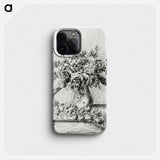 Still life with flower arrangement, fruits and insects - ジャン ベルナール Phone Case.