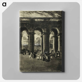 アートパネル-The Courtyard of the Palace, Madrid
 - ジョセフ ペネル Canvas.
