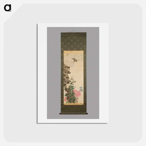 アートポストカード-Chrysanthemums - 神坂 雪佳 Postcard.