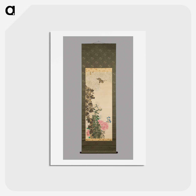 アートポストカード-Chrysanthemums - 神坂 雪佳 Postcard.