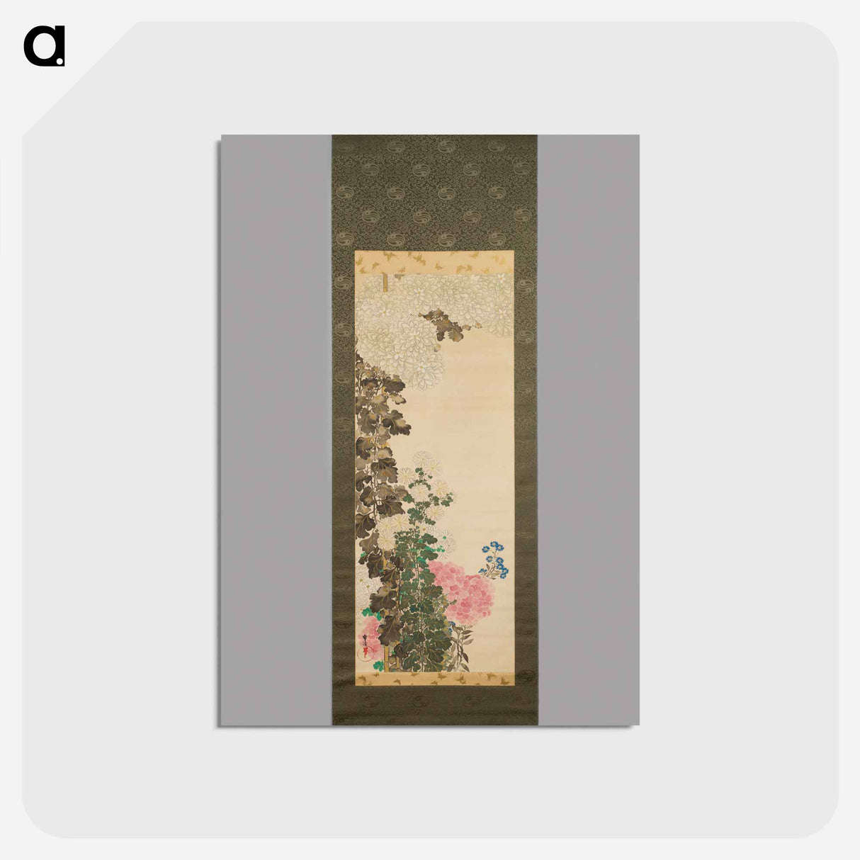 アートポストカード-Chrysanthemums - 神坂 雪佳 Postcard.