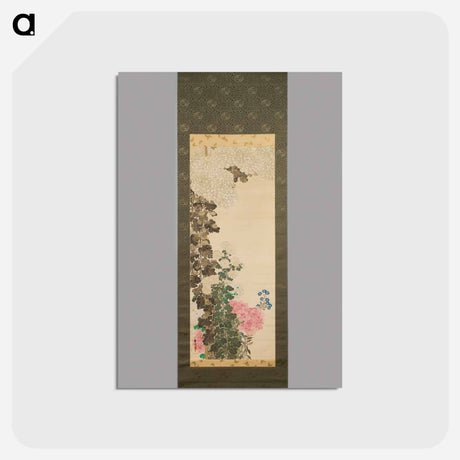 アートポストカード-Chrysanthemums - 神坂 雪佳 Postcard.