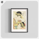 アートポスター-The Prostitutes Hanaōgi and Takigawa of the Ōgiya House - 喜多川 歌麿 Poster.