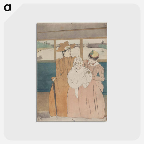 アートポストカード-In the Omnibus - メアリー カサット Postcard.