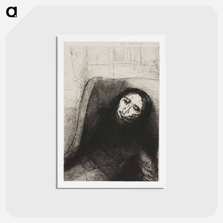 アートポストカード-Des Esseintes, Frontispiece for A Rebours by J.K. Huysmans - オディロン ルドン Postcard.