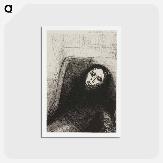 アートポストカード-Des Esseintes, Frontispiece for A Rebours by J.K. Huysmans - オディロン ルドン Postcard.