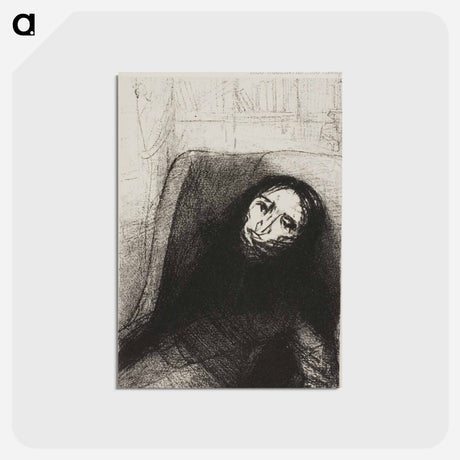 アートポストカード-Des Esseintes, Frontispiece for A Rebours by J.K. Huysmans - オディロン ルドン Postcard.