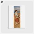 アートポストカード-Girl with Basket of Fish - ピエール オーギュスト ルノワール Postcard.