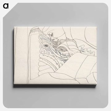 Vrouwenkop met half gesloten ogen in profiel naar links
 - サミュエル ジェスルン Canvas.