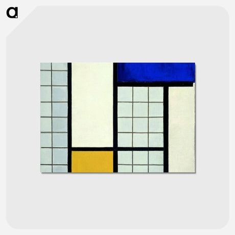 アートポストカード-Composition with half values - テオ ファン ドゥースブルフ Postcard.