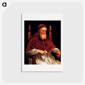 アートポストカード-Portrait of Pope Julius II - ティツィアーノ ヴェチェッリオ Postcard.