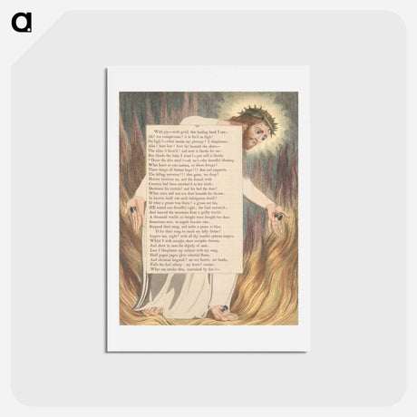 アートポストカード-Young's Night Thoughts, Page 73, "Draw the Dire Steel? -- Ah No!" - ウィリアム ブレイク Postcard.