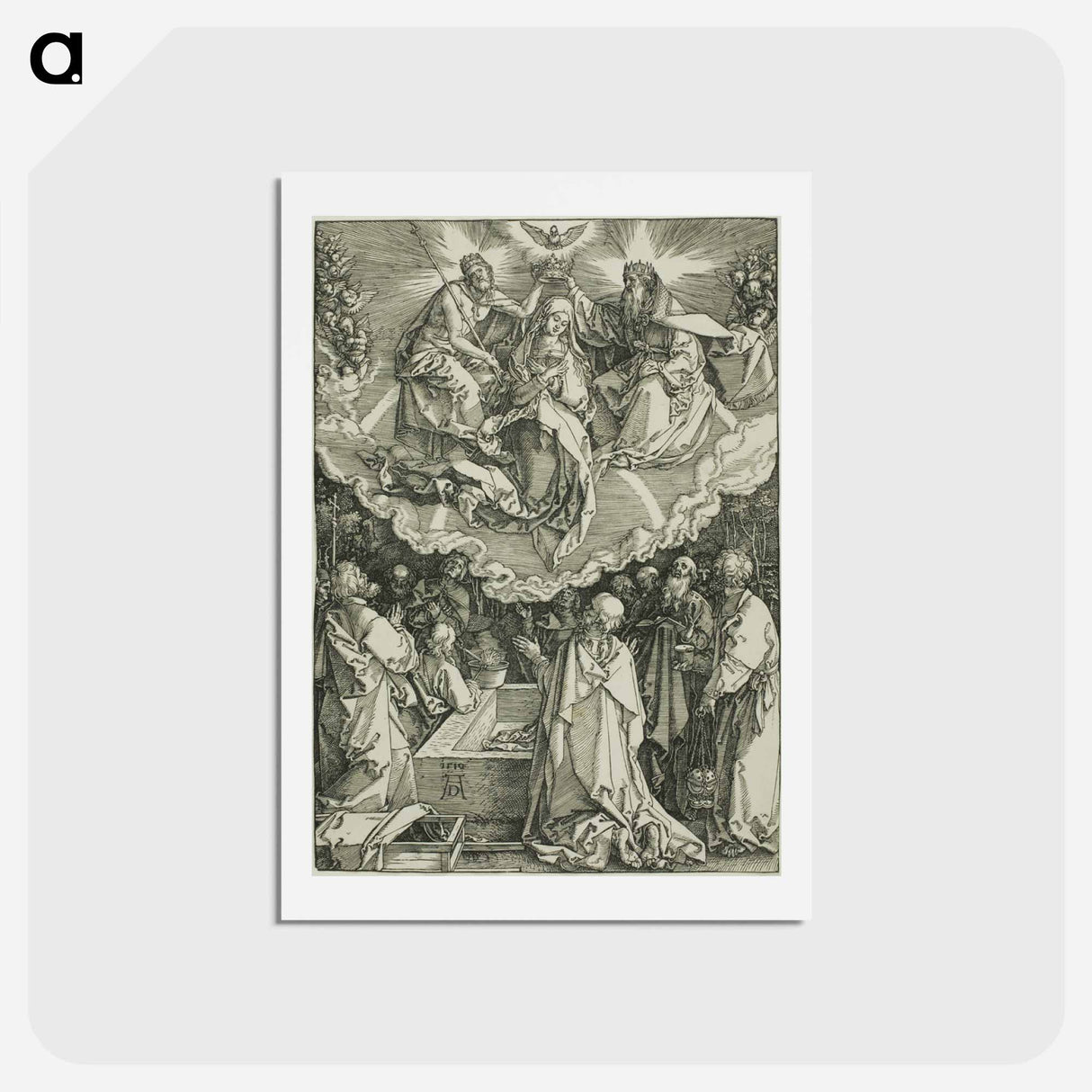 アートポストカード-Assumption and Coronation of the Virgin - アルブレヒト デューラー Postcard.