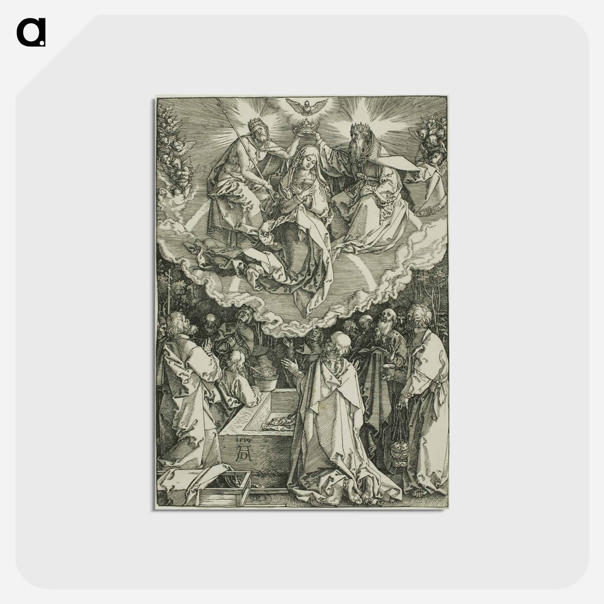 アートポストカード-Assumption and Coronation of the Virgin - アルブレヒト デューラー Postcard.