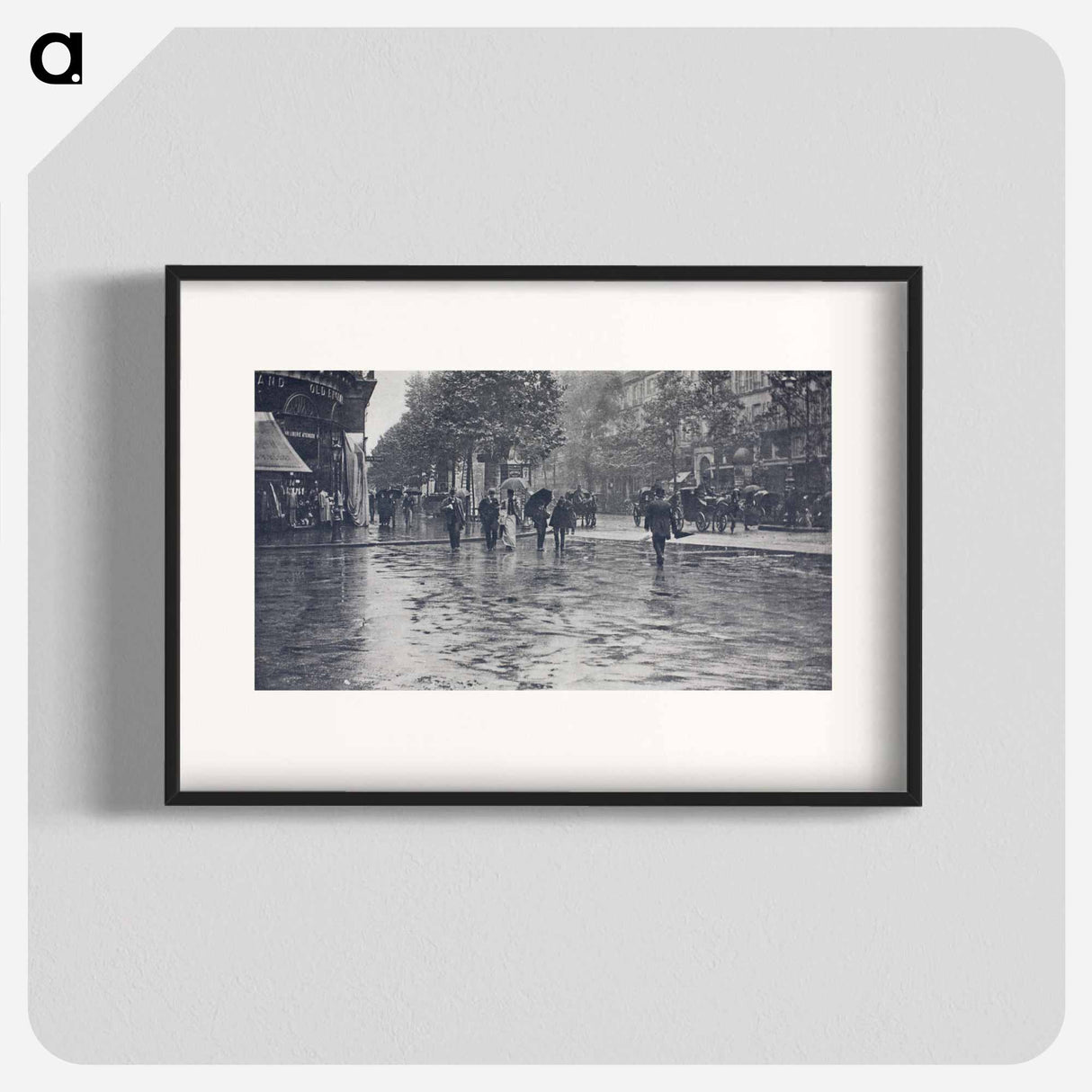A Wet Day on the Boulevards, Paris - アルフレッド スティーグリッツ Poster.