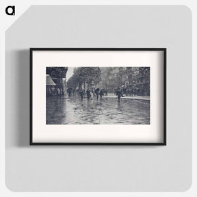アートポスター-A Wet Day on the Boulevards, Paris - アルフレッド スティーグリッツ Poster.