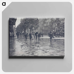 アートパネル-A Wet Day on the Boulevards, Paris - アルフレッド スティーグリッツ Canvas.