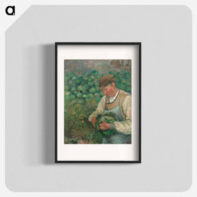 アートポスター-The Gardener - Old Peasant with Cabbage - カミーユ ピサロ Poster.