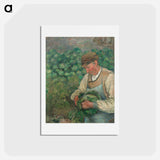 アートポストカード-The Gardener - Old Peasant with Cabbage - カミーユ ピサロ Postcard.
